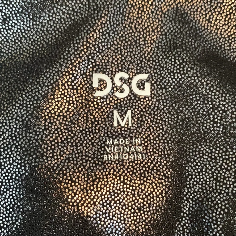 DSG Black Sliver Metallic Side Pocket Leggings
